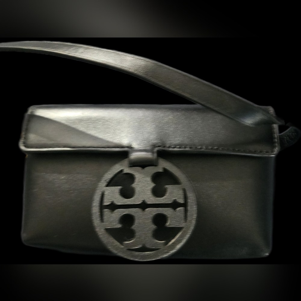 Black Leather Belt Bag